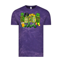 Cloud Purple St. Patrick's Lucky vibes Vintage Tee - OliviaCreatesArt