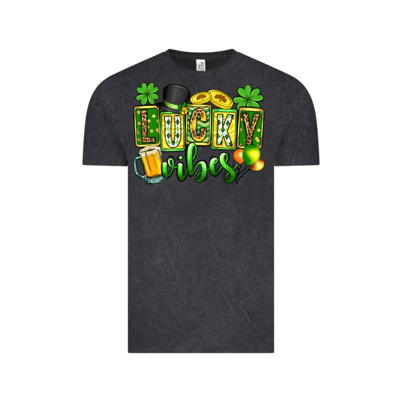 St. Patrick's Lucky Vibes Vintage Tee by OliviaCreatesArt | Teevron