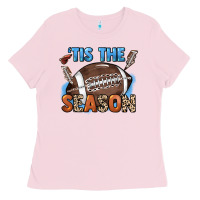 Bubblegum Pink Tis the season lightning bolt Ladies Tee - HowdyJamesFarm