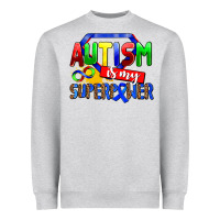 Heather Grey autism is my superpower Heavyweight Sweatshirt - AdoDesignShop