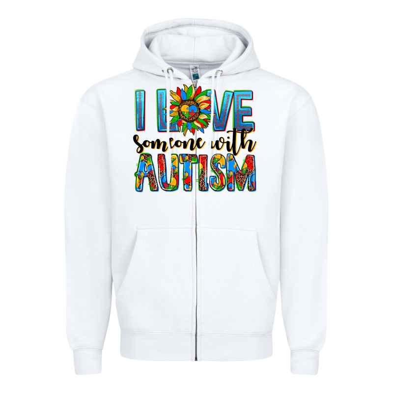 ı Love Someone With Autism Zipper Hoodie by AdoDesignShop | Teevron