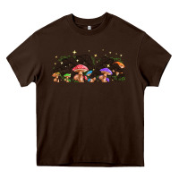 Chocolate Brown magic mushroom Heavy Core Tee - TumblerDesignByShophia