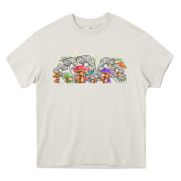 Cream magic mushroom Heavy Core Tee - TumblerDesignByShophia