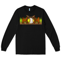 Black Baseball And Softball Mom Libbey Glass Long Sleeve Tee - BundleAndBundleShop