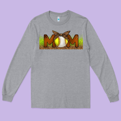 Baseball And Softball Mom Libbey Glass Long Sleeve Tee Designed By Bundleandbundleshop
