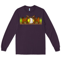 Plum Baseball And Softball Mom Libbey Glass Long Sleeve Tee - BundleAndBundleShop