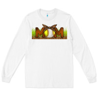 White Baseball And Softball Mom Libbey Glass Long Sleeve Tee - BundleAndBundleShop