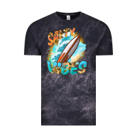 Cloud Black Salty vibes Vintage Tee - FaDigitalArtStudio