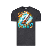 Vintage Black Salty vibes Vintage Tee - FaDigitalArtStudio
