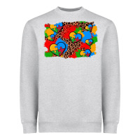 Heather Grey autism heart background Heavyweight Sweatshirt - AdoDesignShop