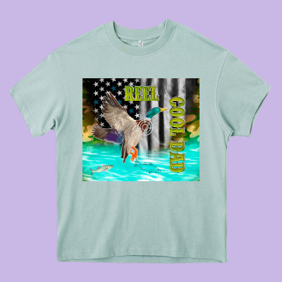 Reel Cool Dad Bass Heavy Core Tee Designed By Tumblerdesignbyshophia