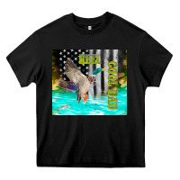 Black reel cool dad bass Heavy Core Tee - TumblerDesignByShophia