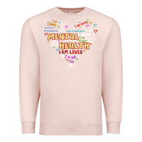 Pale Pink mental health matters Premium Sweatshirt - JahusDesignShop