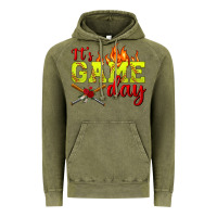 Vintage Olive It's Game Day Softball Vintage Hoodie - BundleAndBundleShop