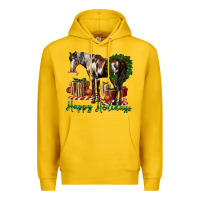 Lemon happy holidays mustang horse Premium Hoodie - LillyAllenDesigns