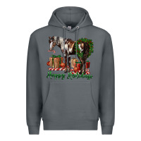 Rock happy holidays mustang horse Premium Hoodie - LillyAllenDesigns