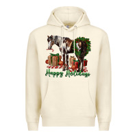 Sandshell happy holidays mustang horse Premium Hoodie - LillyAllenDesigns