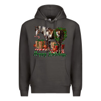Happy Holidays Mustang Horse Premium Hoodie | Teevron