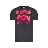 Vintage Black Kiss me i'm so confused Valentine's Day Vintage Tee - FaDigitalArtStudio