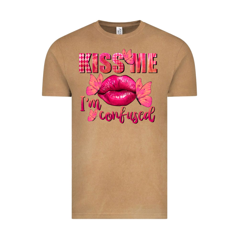 Kiss Me I'm So Confused Valentine's Day Vintage Tee by FaDigitalArtStudio | Teevron