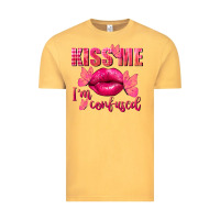 Vintage Mustard Kiss me i'm so confused Valentine's Day Vintage Tee - FaDigitalArtStudio
