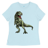 Baby Blue T-rex Ladies Tee - HowdyJamesFarm