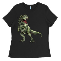 Black T-rex Ladies Tee - HowdyJamesFarm