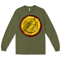 Army Green american football round earrings Long Sleeve Tee - BundleAndBundleShop