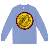 Colony Blue american football round earrings Long Sleeve Tee - BundleAndBundleShop