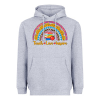 Heather Grey back to school rainbow teach love inspire Heavyweight Hoodie - AdoDesignShop