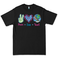Black Peace Love Teach Premium Tee - Jasminsmagicworld