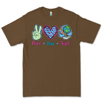 Cacao Peace Love Teach Premium Tee - Jasminsmagicworld