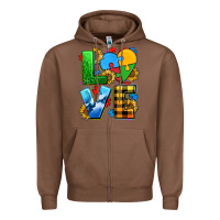 Chestnut love with heart sunflower Zipper Hoodie - AdoDesignShop