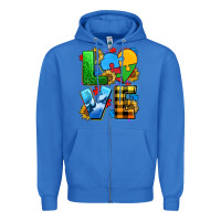 True Royal love with heart sunflower Zipper Hoodie - AdoDesignShop