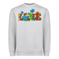 Heather Grey autism coffee cup with sunflower Heavyweight Sweatshirt - AdoDesignShop