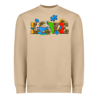 Mushroom autism coffee cup with sunflower Heavyweight Sweatshirt - AdoDesignShop