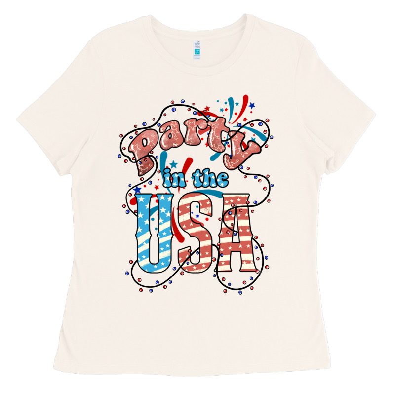 Party In The Usa 4th Of July Ladies Tee by HowdyJamesFarm | Teevron