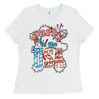 White Party in the USA 4th of july Ladies Tee - HowdyJamesFarm