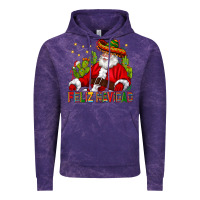 Cloud Purple Feliz Navidad Santa With Cactus Vintage Hoodie - BundleAndBundleShop