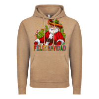 Vintage Coffee Feliz Navidad Santa With Cactus Vintage Hoodie - BundleAndBundleShop