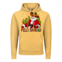 Vintage Mustard Feliz Navidad Santa With Cactus Vintage Hoodie - BundleAndBundleShop