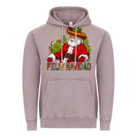 Vintage Zinc Feliz Navidad Santa With Cactus Vintage Hoodie - BundleAndBundleShop
