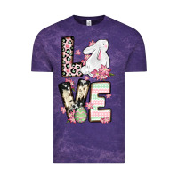 Cloud Purple Love Easter bunny Vintage Tee - OliviaCreatesArt