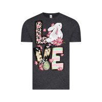 Vintage Black Love Easter bunny Vintage Tee - OliviaCreatesArt