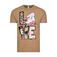 Vintage Coffee Love Easter bunny Vintage Tee - OliviaCreatesArt