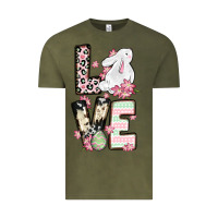 Vintage Olive Love Easter bunny Vintage Tee - OliviaCreatesArt