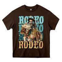 Chocolate Brown Rodeo kid Cowboy midilli horse Heavy Core Tee - HowdyJamesFarm
