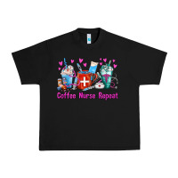 Black Coffee Nurse Repeat Nurse Coffee Cups Urban Heavy Tee - FaDigitalArtStudio