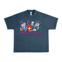 Midnight Navy Coffee Nurse Repeat Nurse Coffee Cups Urban Heavy Tee - FaDigitalArtStudio