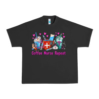 Pigment Black Coffee Nurse Repeat Nurse Coffee Cups Urban Heavy Tee - FaDigitalArtStudio
